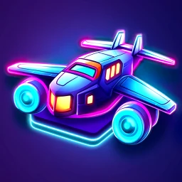 Ícone de Merge Planes Neon Game Idle